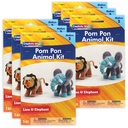 Creativity Street® Pom Pon Animal Kit — Lion & Elephant (2 Animals/Kit), 6 Kits