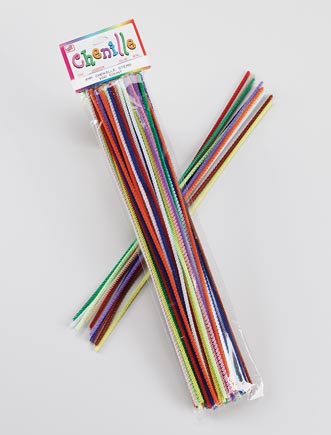 Charles Leonard® Chenille Stems — 12" × 4 mm Assorted, 1000/Box