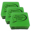 Charles Leonard® Magnetic Whiteboard Erasers — 2" × 2", green/black, 36 total (3 × 12)