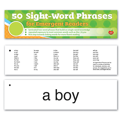 50 Sight Word Phrases for Emergent Readers