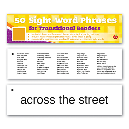 50 Sight Word Phrases for Transitional Readers