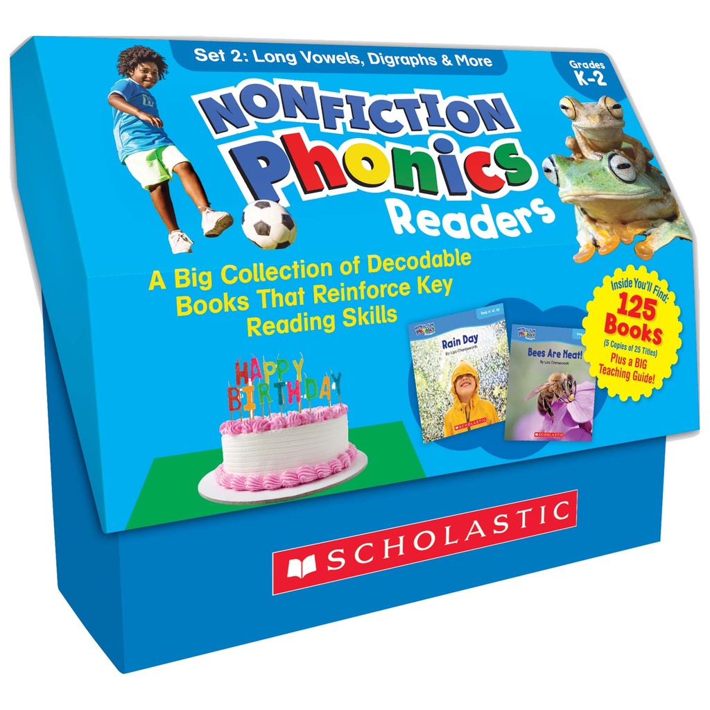 Scholastic® Nonfiction Phonics Readers: Set 2 — 125 Books + Teaching Guide