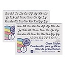 Colored Paper Chart Tablet, Cursive Cover, 5 Assorted Colors, 1" Ruled, 24" x 16", 25 Sheets, Pack of 2