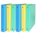 Charles Leonard® 3-Ring Binder, 1" capacity, Assorted Colors, Pack of 6