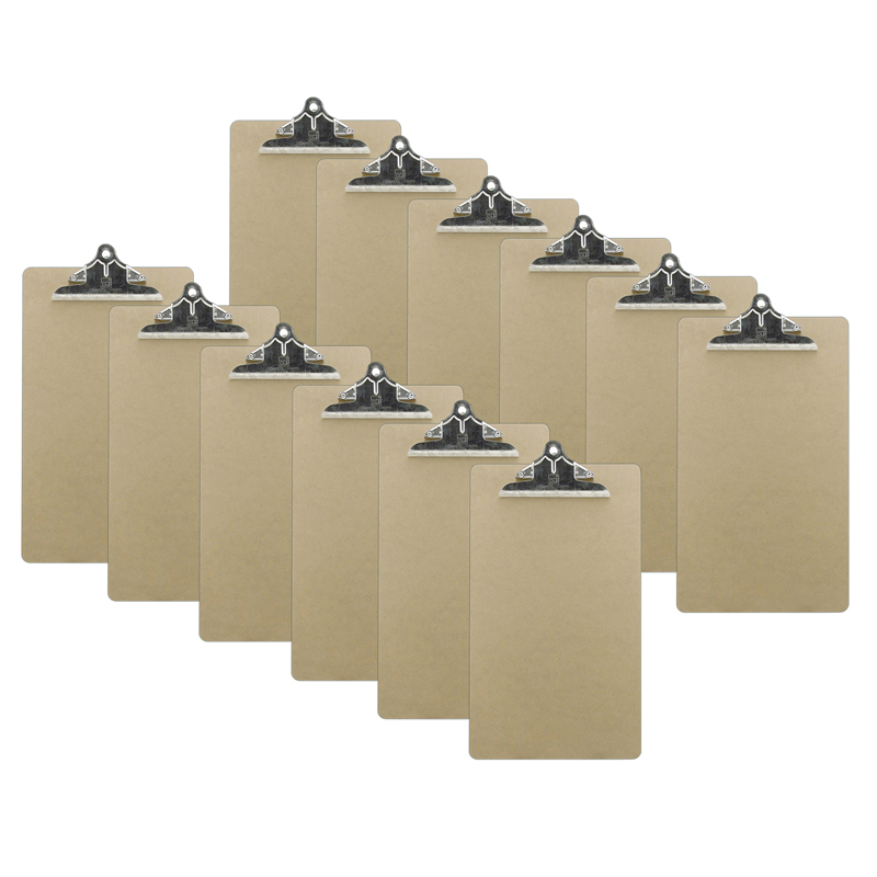 Charles Leonard® (C-Line®) Clipboard, Legal Size — Pack of 12 — Legal‑size masonite clipboards for group use