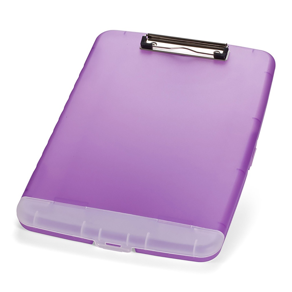 Officemate® Slim Clipboard with Storage, Purple — Portable writing surface & document storage