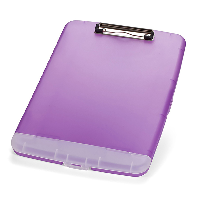 Purple Slim Clipboard with Storage