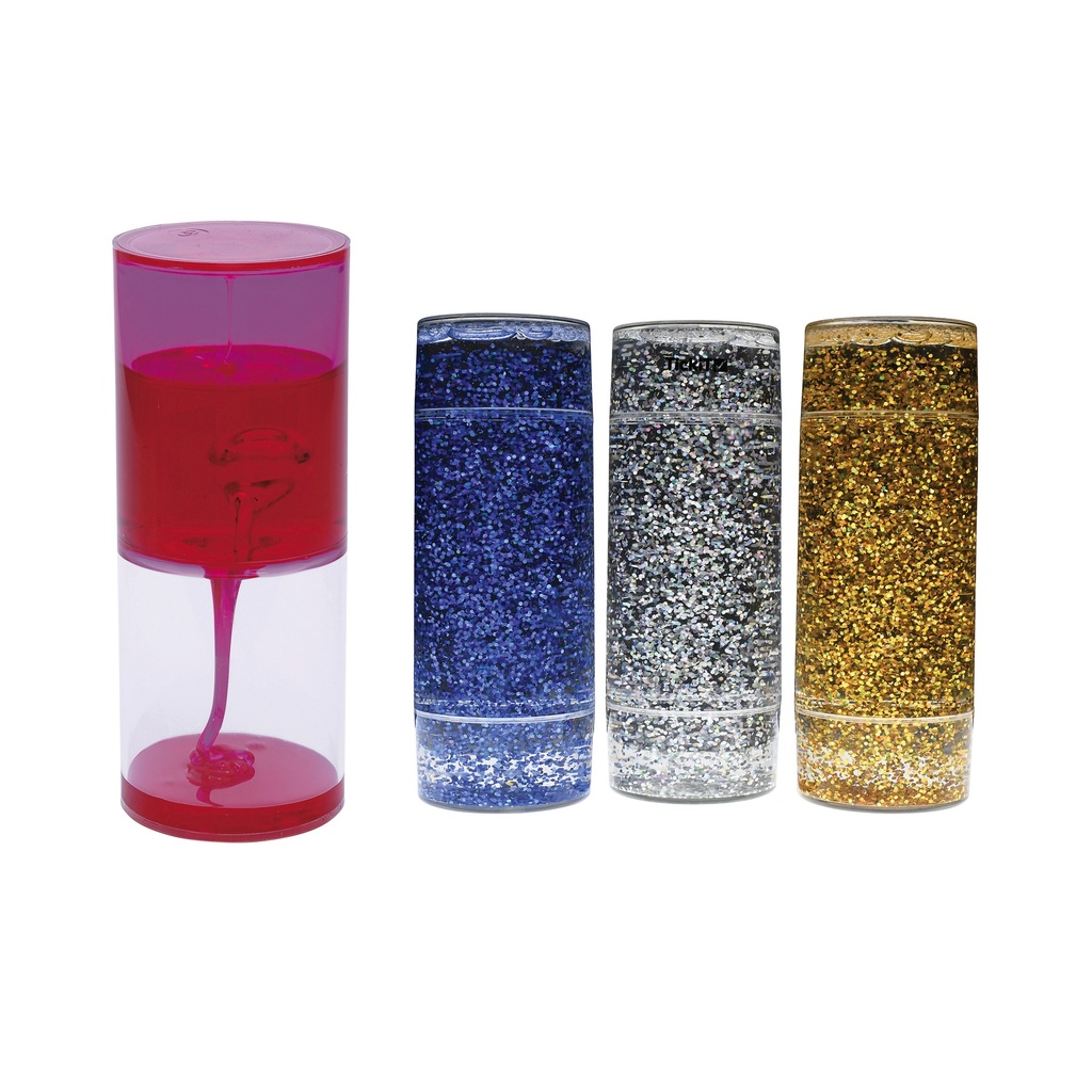 TickiT® Sensory Calming Kit — Jumbo Ooze Tube + Glitter Storm Cylinders