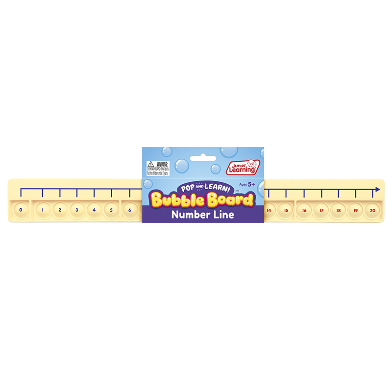 Junior Learning® Number Line Pop and Learn™ Bubble Board — 0–20 tactile number line