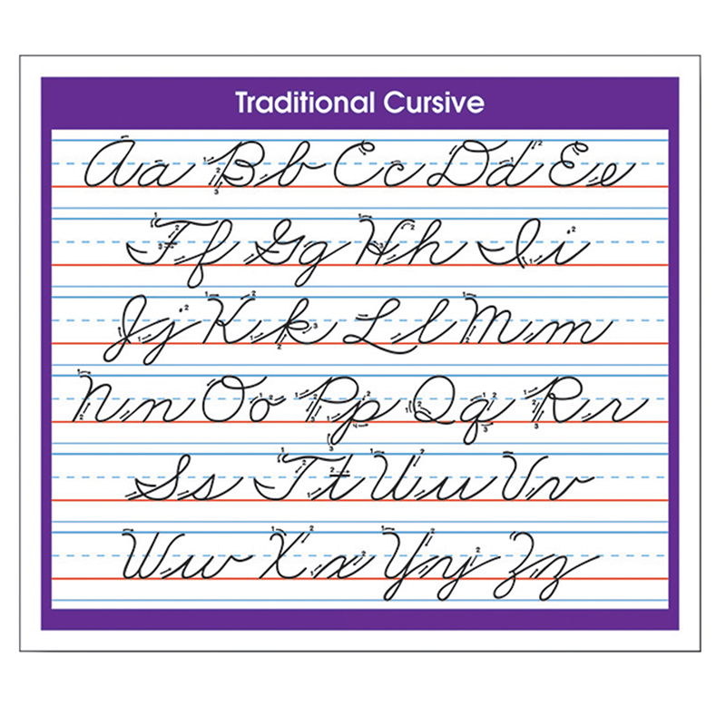 Adhesive Traditional Cursive Desk Prompt, Pack of 36