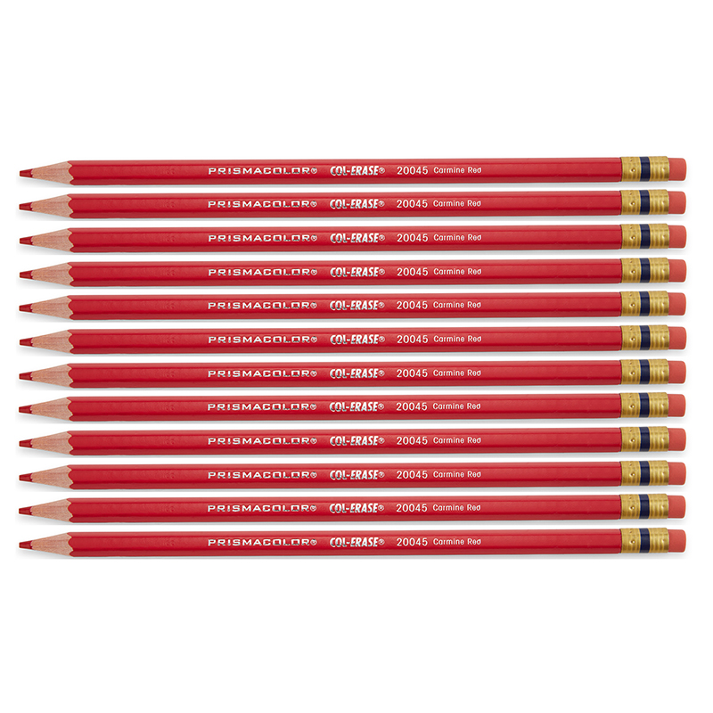 Col-Erase® Colored Pencil, Carmine Red, Box of 12