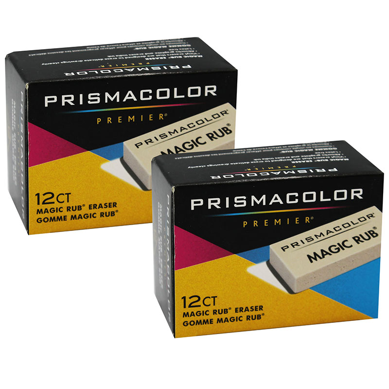 Premier® Magic Rub® Eraser, 12 Per Pack, 2 Packs
