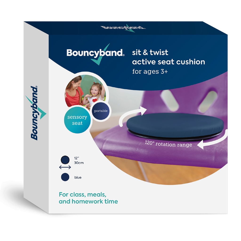 Bouncyband® Sit & Twist Active Seat Cushion — 12" Rotating Sensory Seat