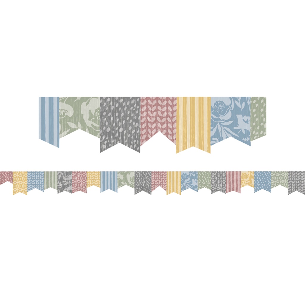 Teacher Created Resources® Classroom Cottage Pennants Border Trim — 35 ft total