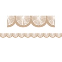 Natural Poms Scalloped DieCut Border Trim