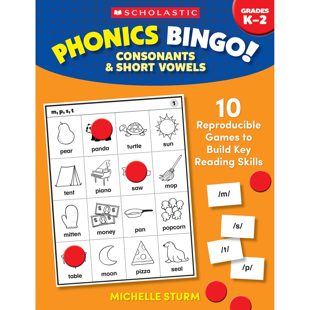 Scholastic® Phonics Bingo! — Consonants & Short Vowels
