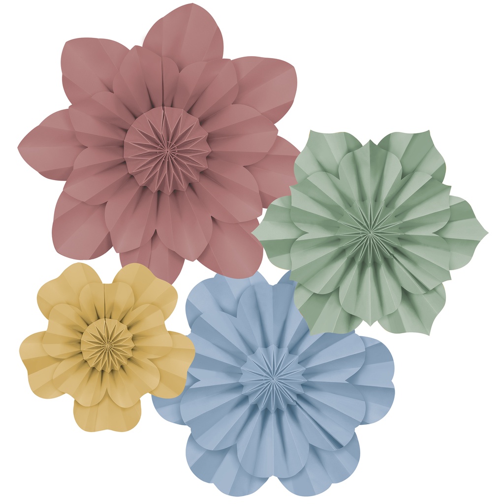 Teacher Created Resources® Cottage Charm Paper Flowers — Reusable 3D Décor (4/Pk)