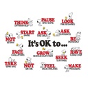 Eureka Peanuts® Snoopy “It's OK to…” Bulletin Board Set — Social-Emotional Classroom Décor
