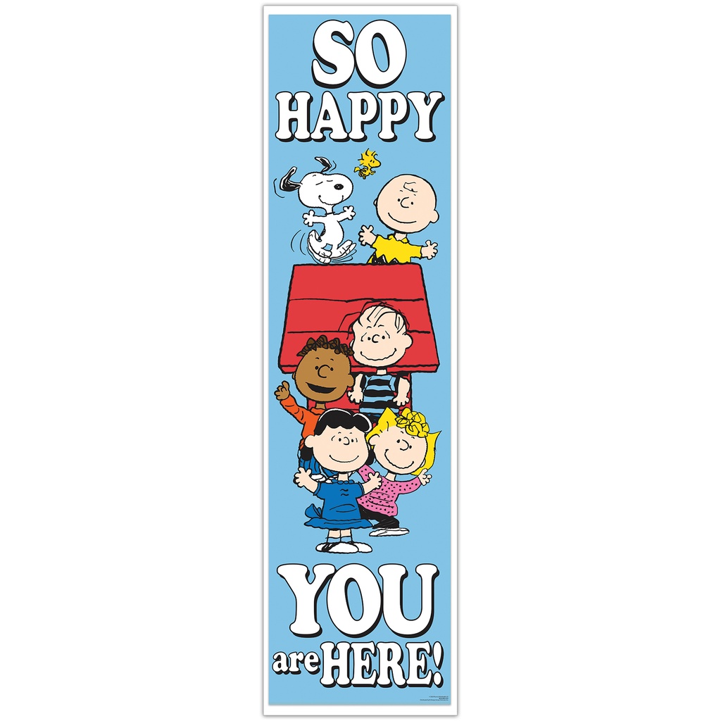 Eureka® Peanuts® “So Glad You Are Here!” Vertical Banner