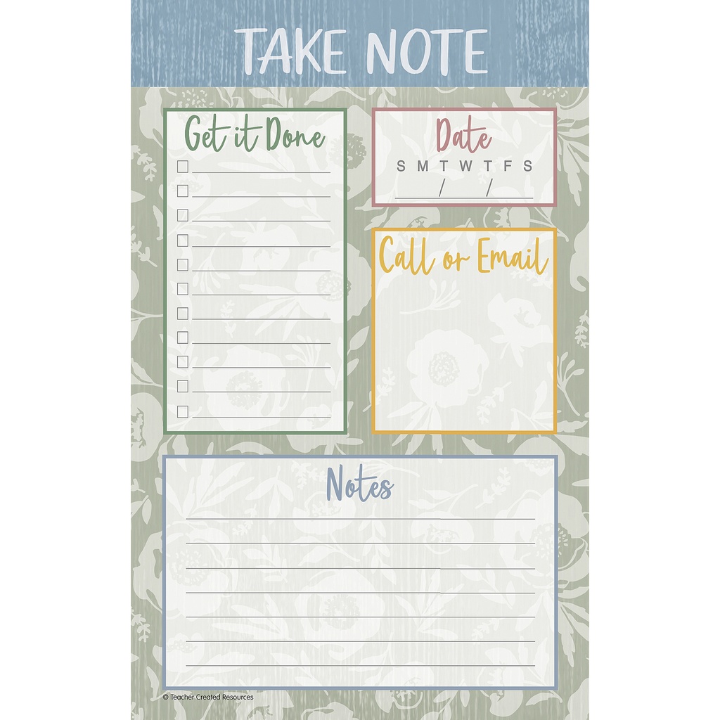 Teacher Created Resources® Classroom Cottage Notepad — 50 sheets, 5-3/4" × 6-1/4"