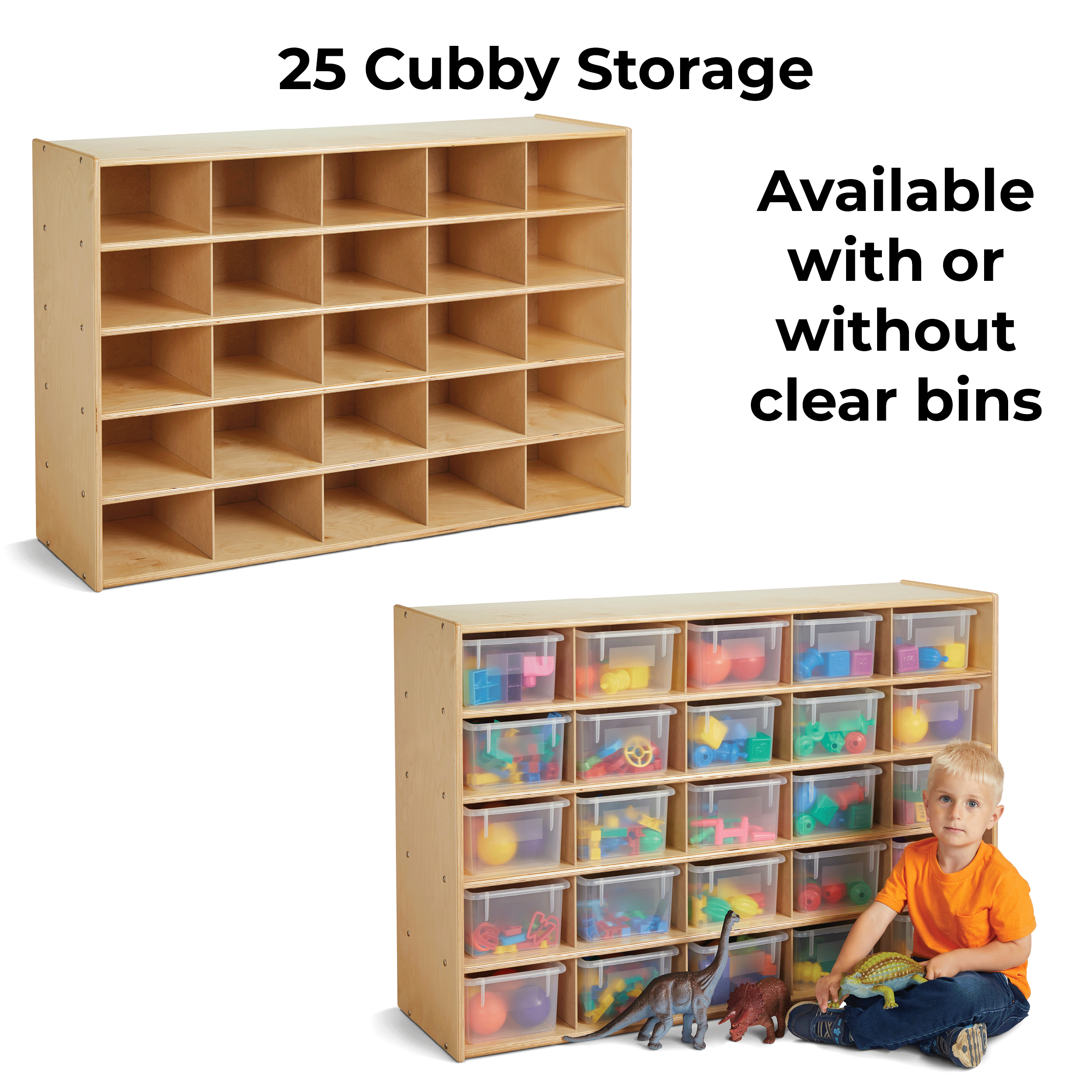 Young Time 25 Cubbie Tray Storage