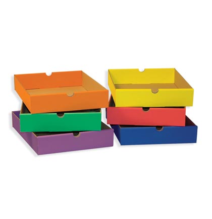 6 Assorted Colored Drawers for 6-Shelf Organizer