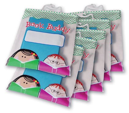 6ct 10in x 13in Book Buddy Bags