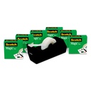 Scotch® Magic™ Tape 810 — 6 Rolls (3/4" × 1000") + C38 Desktop Dispenser