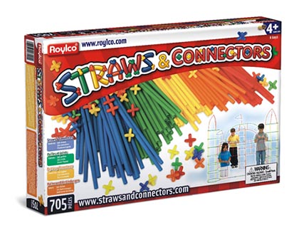 Roylco® Straws & Connectors — Premium 705‑Piece Building Set