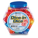 Learning Resources® Dice in Dice® — Tub of 72 translucent ¾" dice for probability and operations