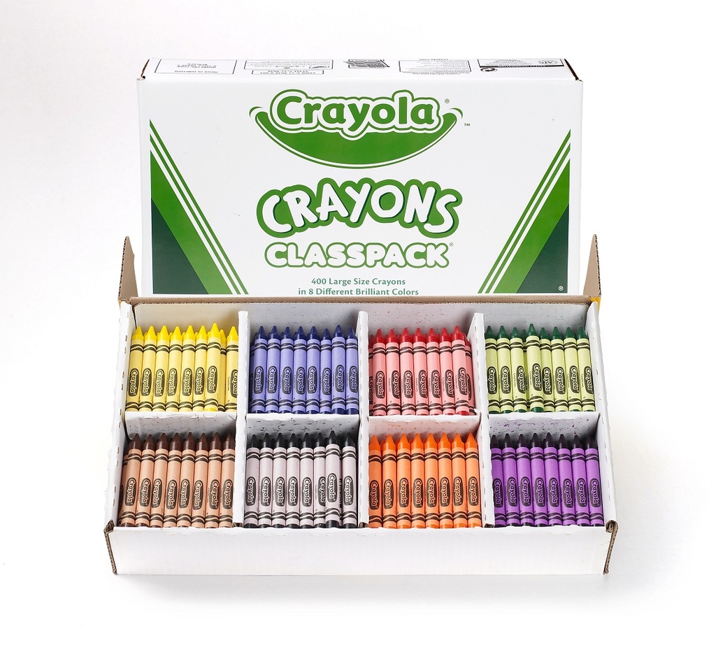400ct 8 Color Large Crayola Crayons Classpack