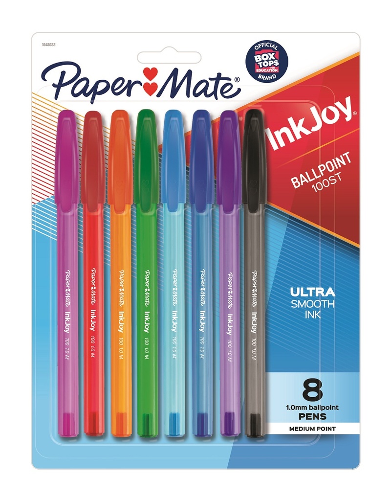 Paper Mate "Inkjoy 100" Ballpoint 8ct Pen Set