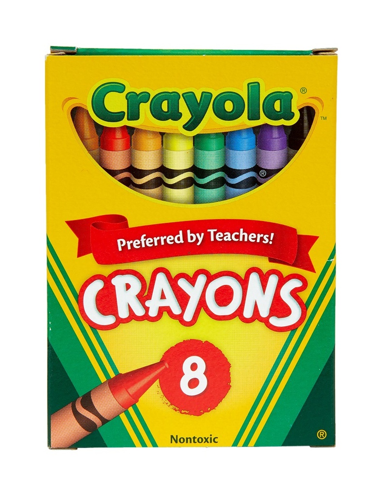 Crayola® Regular Size Crayons, Tuck Box, 8 Count