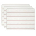 Two Sided Plain/Lined Magnetic  9" x 12" Dry Erase Boards Pack of 3