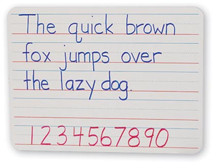 Flipside® Dual‑Sided Red & Blue Ruled Dry Erase Board,9" x 12", Single board 