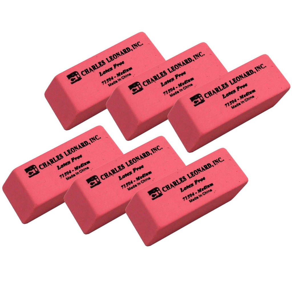 Medium Synthetic Latex Free Wedge Pink Erasers 144ct