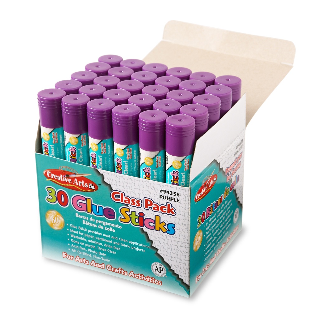 .28 oz Economy Purple Glue Stick Classpack Pack of 30