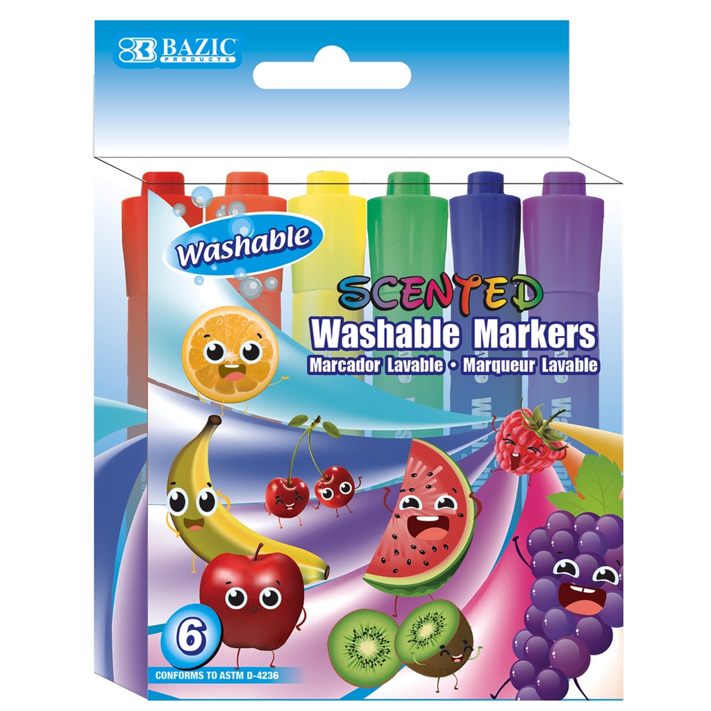 Scented Washable Markers 6 colors