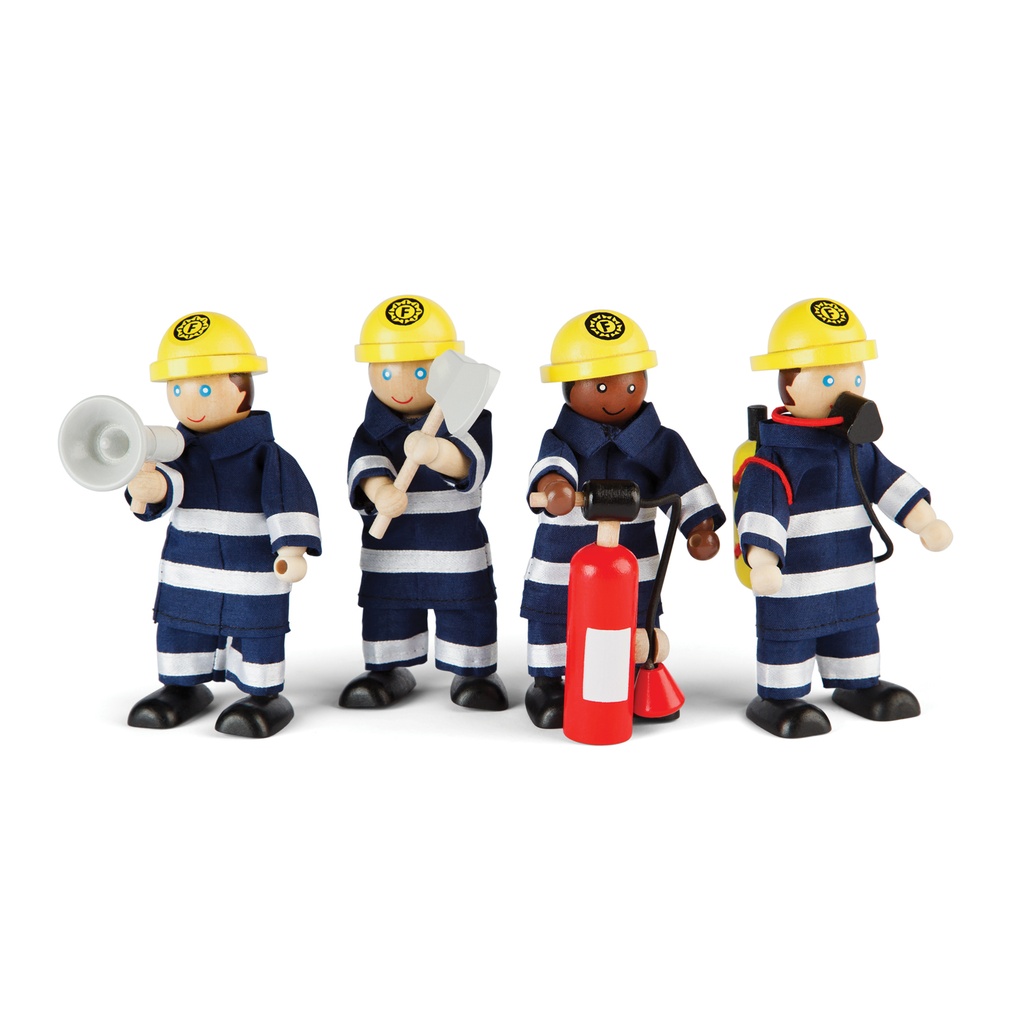 Firefighters Figurines Set of 4
