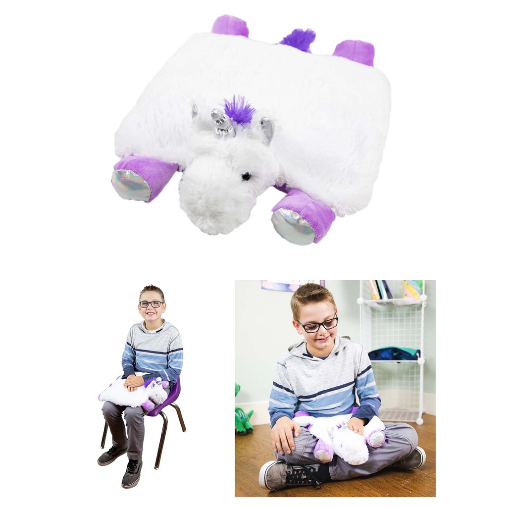 Washable Sensory Plush Unicorn Lap Pad