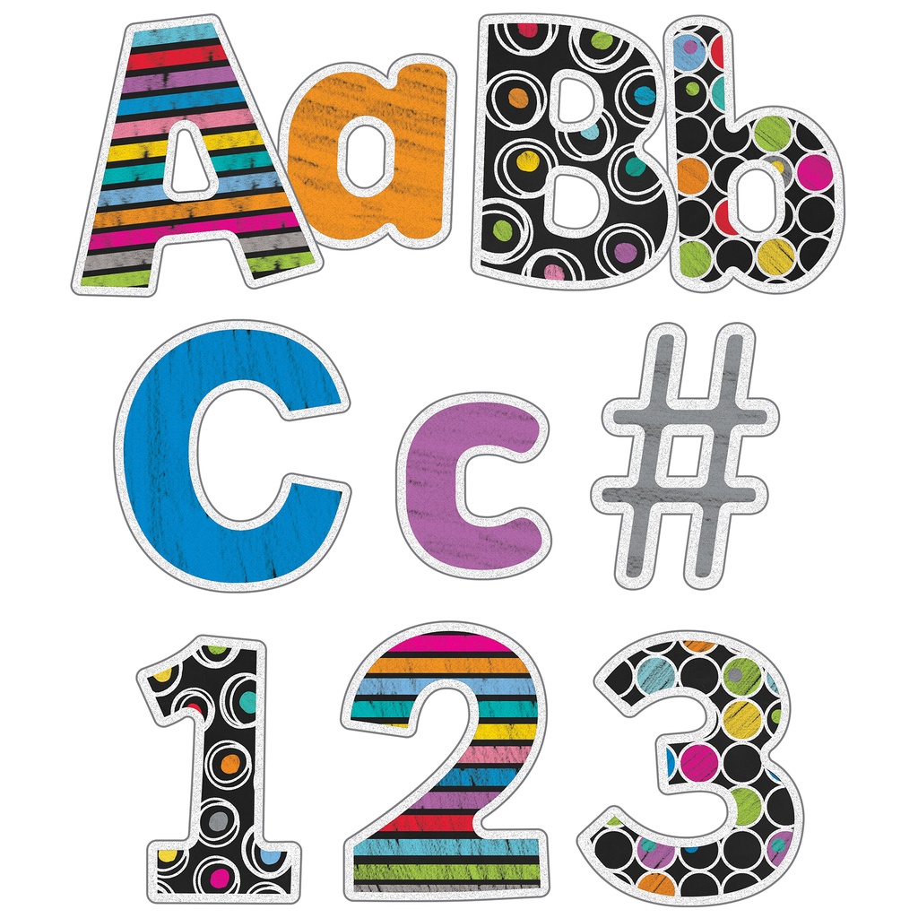 Colorful Chalkboard Combo Pack EZ Letters