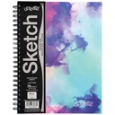 Watercolor Splash Unruled 12" x 9" Fashion Poly Sketch Book, , , 