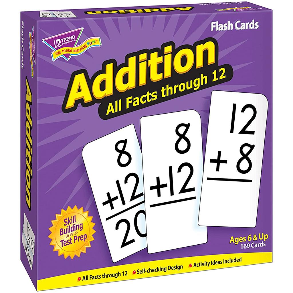 TREND® Skill Drill Flash Cards — Addition 0–12 All Facts (169 cards)