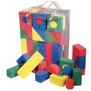 Assorted Primary Colors Activity Blocks 68 Pieces