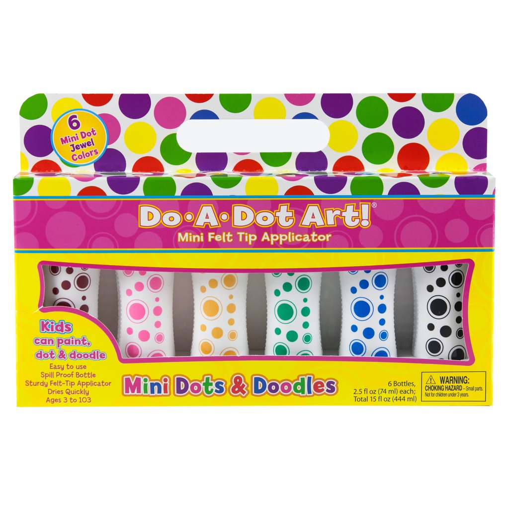 Mini Jewel Tone Dot Markers 6 Colors