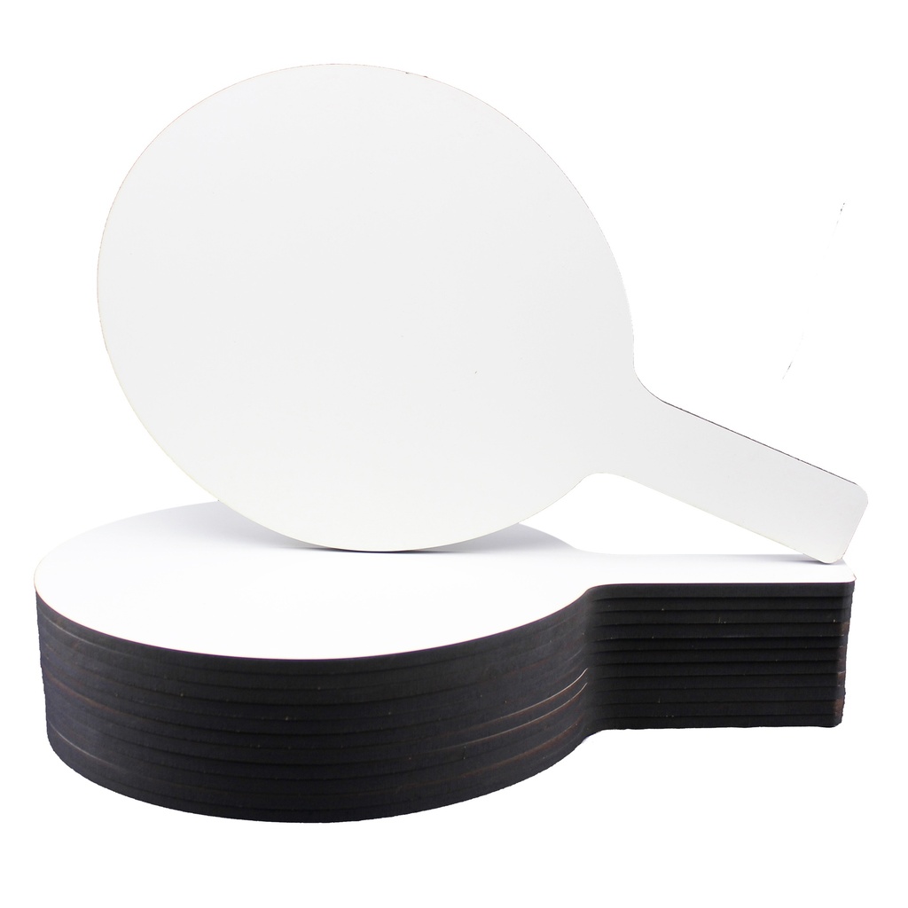 Flipside® Oval Dry Erase Answer Paddles,7" x 12" x 1/4", Class Pack of 12 