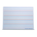Two-Sided Red & Blue Ruled/Plain 9" x 12" Magnetic Dry Erase Learning Mats Pack of 12