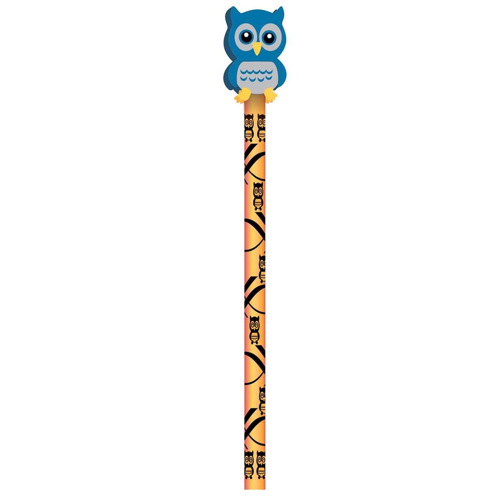 Hoot Owl Pencil & Eraser Topper Write-Ons Pack of 36