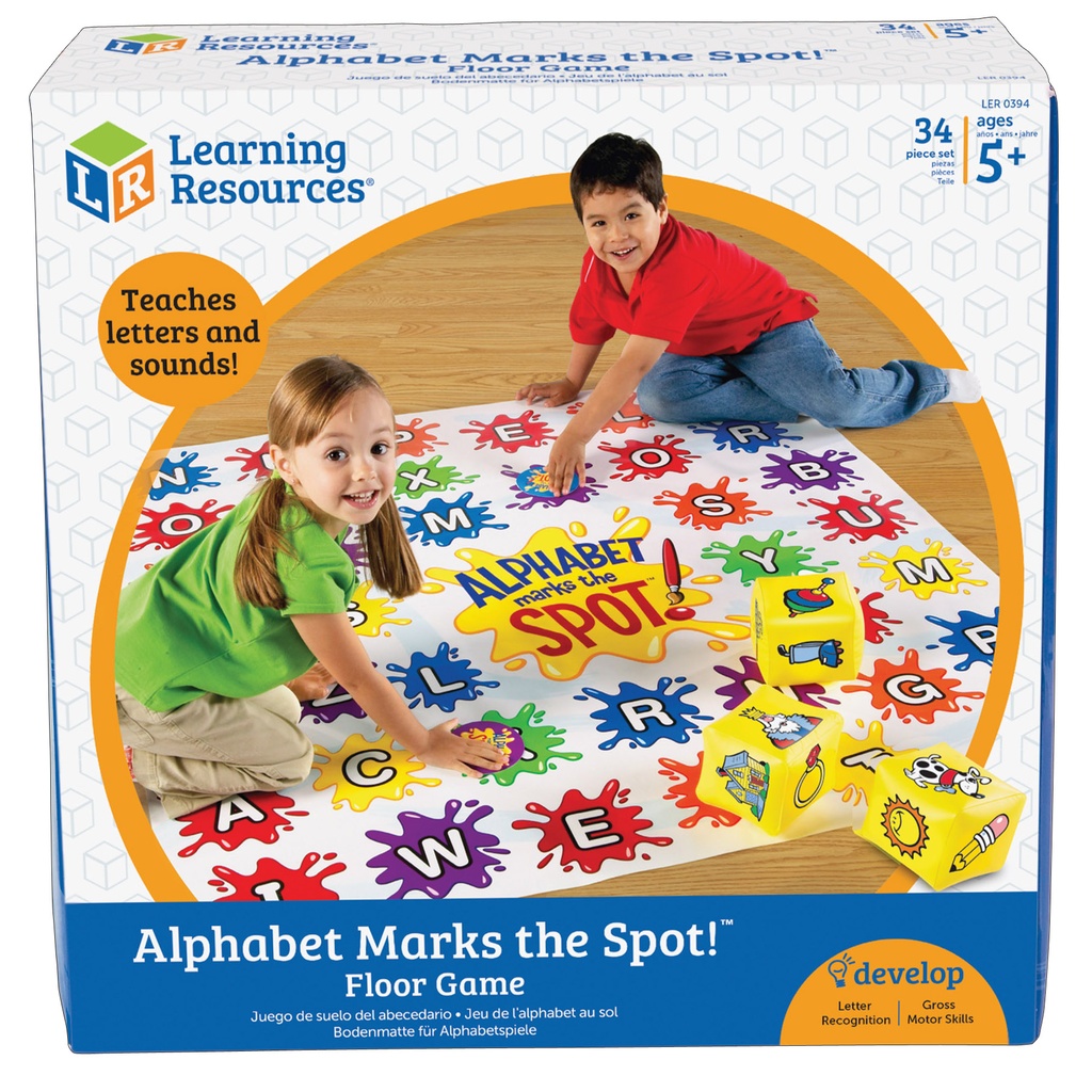 Learning Resources® Alphabet Marks the Spot™ Game,54" x 54", 8 alphabet/phonics games 