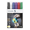 Paint-It 310 Acrylic Markers, 2 mm Bullet Tip, Wallet, 6 Assorted Ink Colors